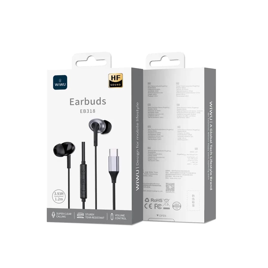 Проводные наушники Wiwu Earbuds EB318