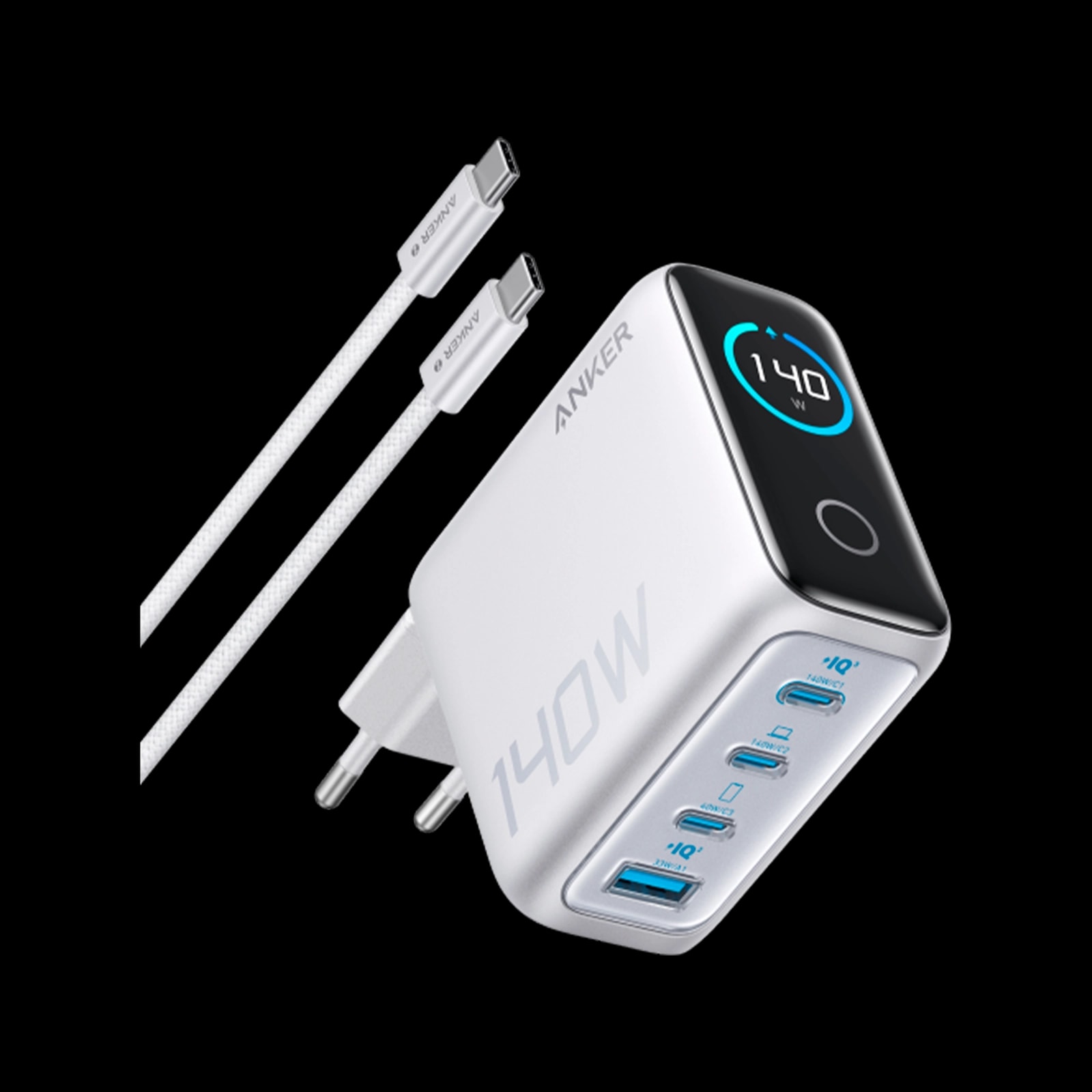 Блок питания Anker Charger (140W, 4-Port, PD 3.1) with USB-C Cable