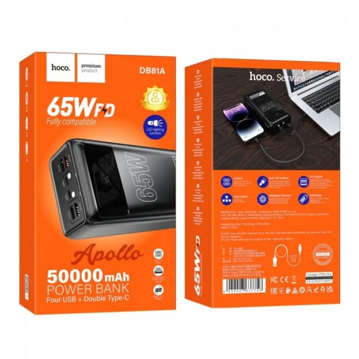 Внешний аккумулятор Hoco DB81A 50000mAh