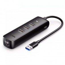 Конвертер сигнала UGreen USB 3.0 Hub with 10/100 Ethernet Adapter (50619)