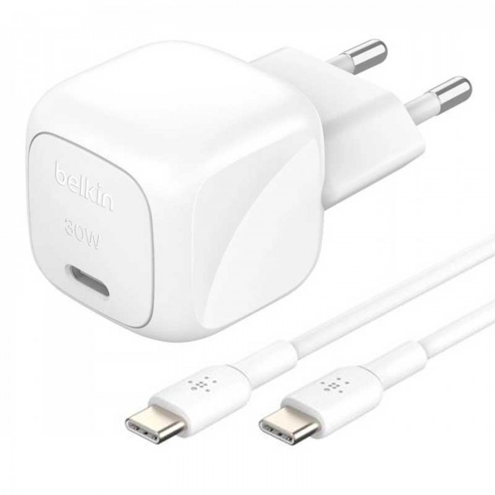 Зарядное устройство Belkin BoostCharge Compact USB-C Wall Charger 30W With Cable