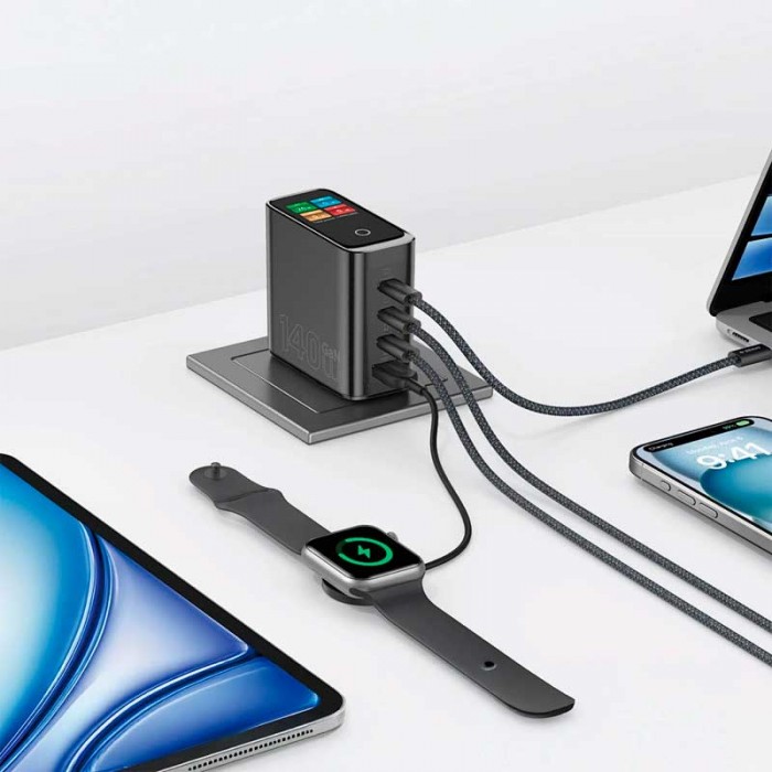 Зарядное устройство Wiwu Voyager 140W PD/QC GaN Fast Charger (Wi-G028)