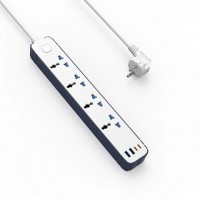 Удлинитель Wiwu 8 in 1 20W GaN Power Strip 2C+2A+4AC Wi-S007 EU 2M