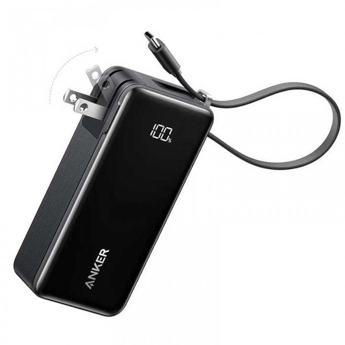 Внешний аккумулятор Anker Nano Power Bank 10000мАч, 30W, Built-In Retractable USB-C Cable