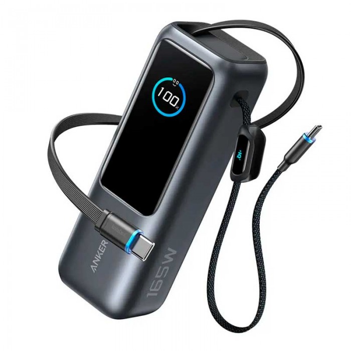 Внешний аккумулятор Anker Laptop Power Bank 25000мАч, 165W, Built-In and Retractable Cables