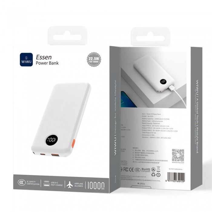 Внешний аккумулятор Wiwu Essen Power Bank 10000mAh